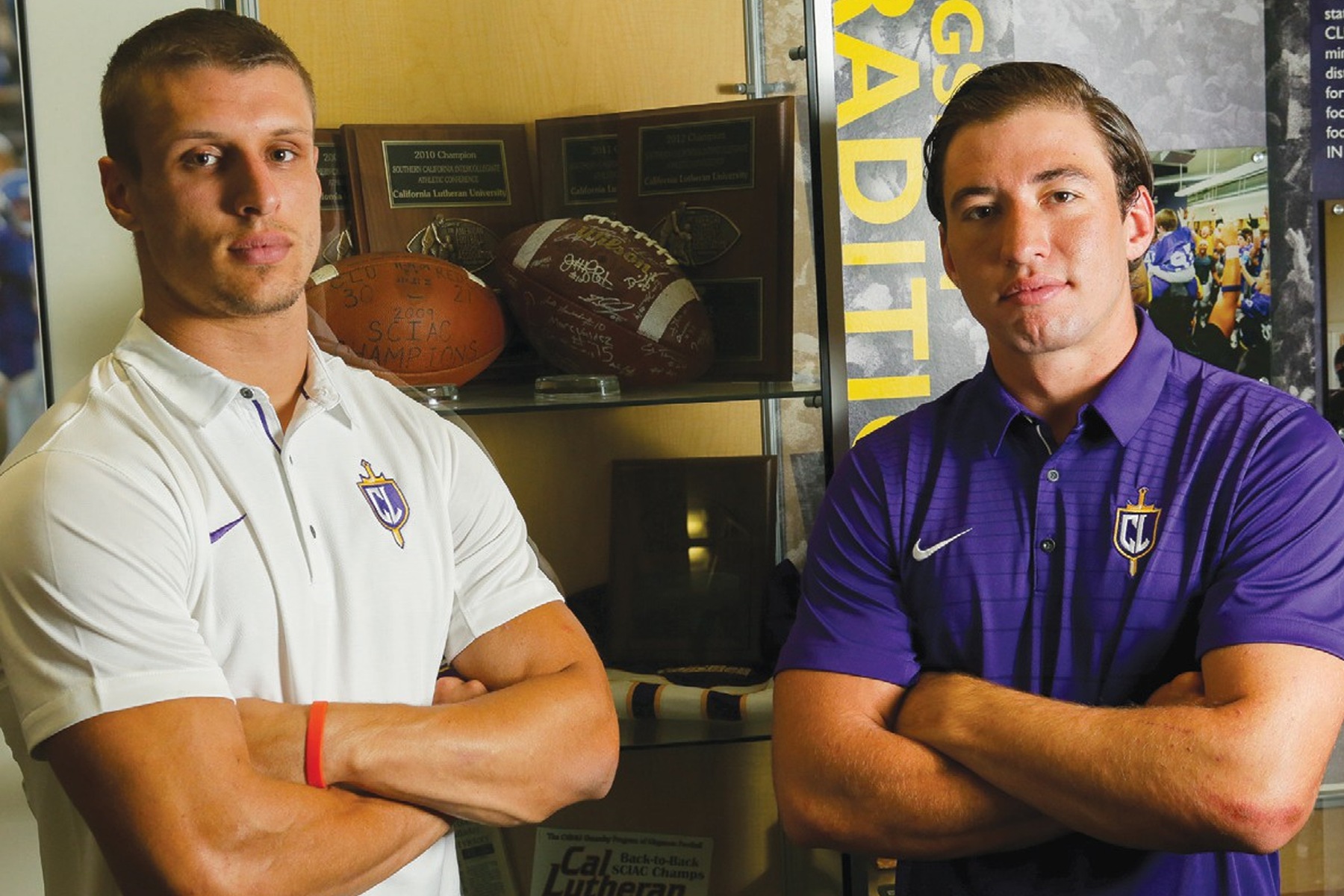 Aaron Lacombe (L) and Adam Friederichsen (R) have been instrumental to the success of the Kingsmen on the gridiron (Photo: Bobby Curtis, TO Acorn).