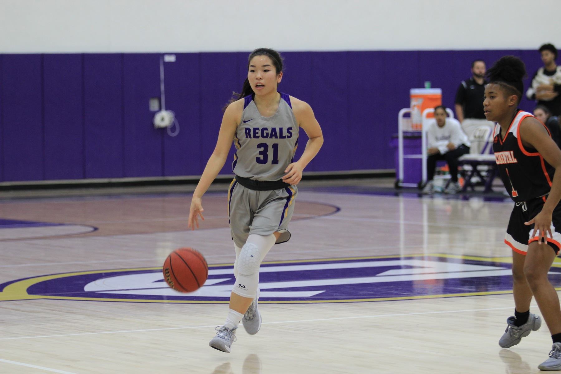 Sophomore guard Mackenzy Iwahashi knocked down a pair of free throws to give the Regals the lead with five seconds left in their 81-79 win over UC Santa Cruz. (Photo Credit: Gabby Flores)