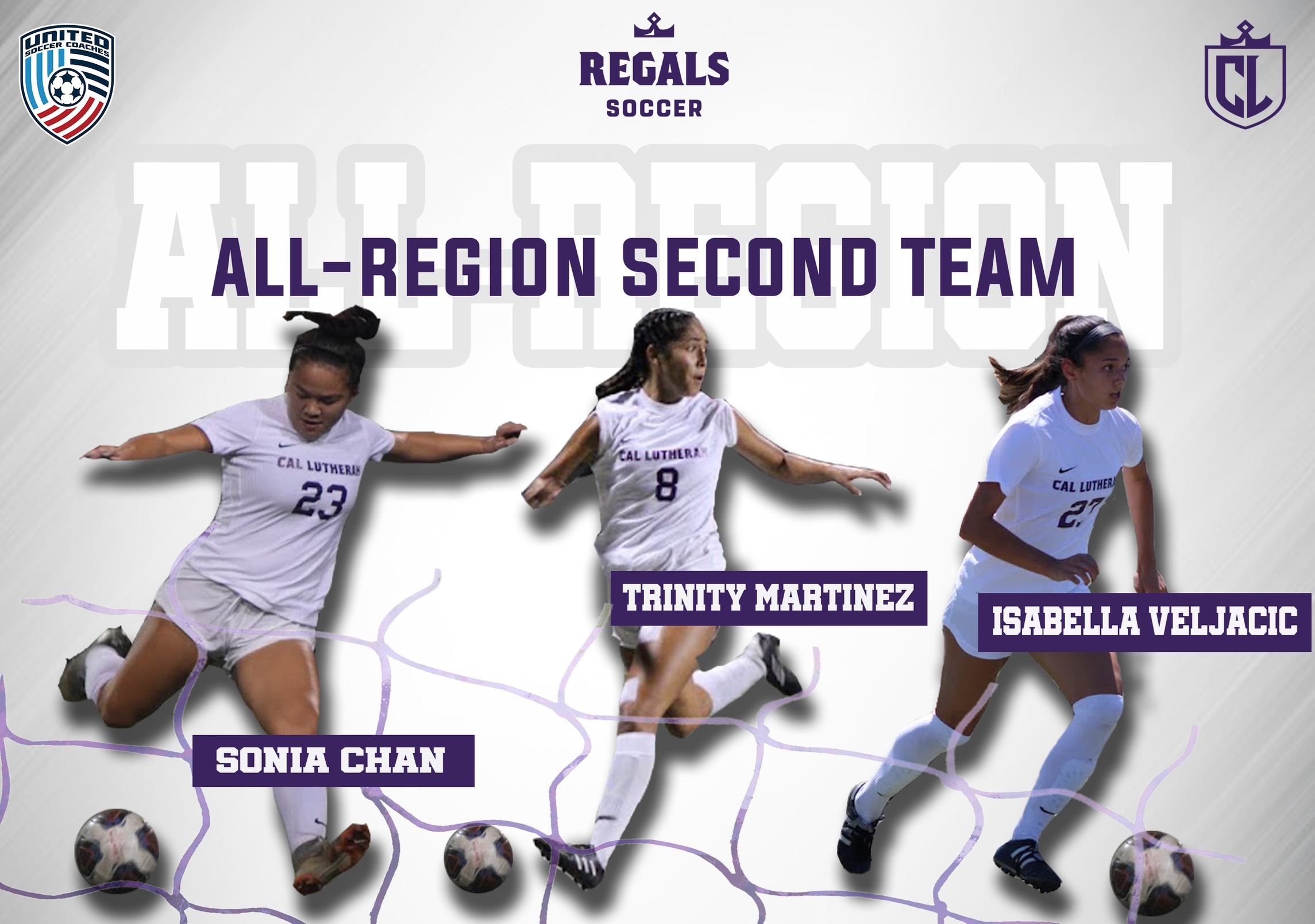 Chan, Martinez, Veljacic Selected United Soccer Coaches Region X Second Team