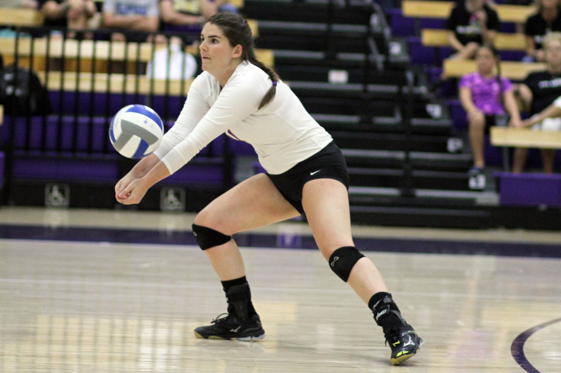 Mikayla Dobson contributed 11 digs and four service aces against Chapman (Photo: Tracy L. Olson).