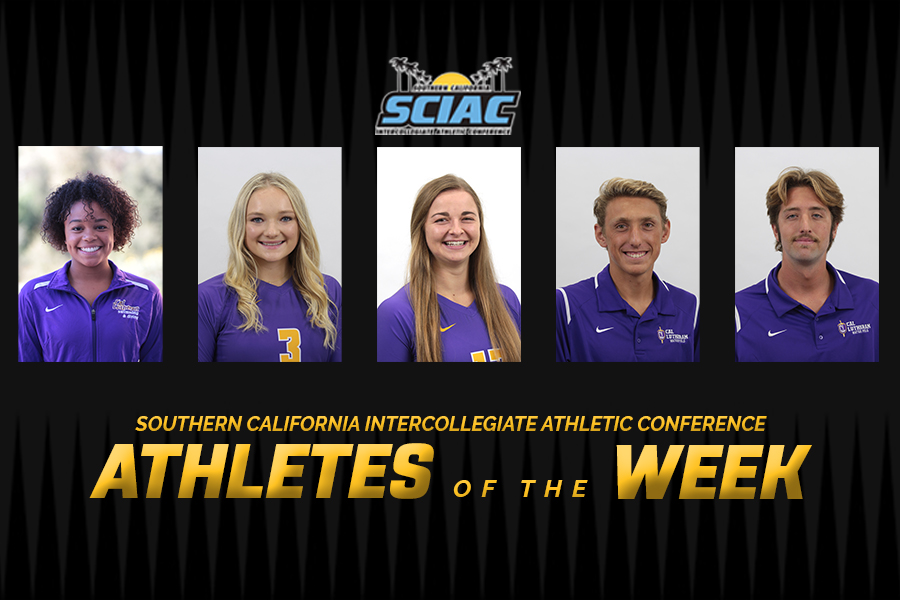 Five Cal Lutheran Student-Athletes Tabbed SCIAC Athletes of the Week
