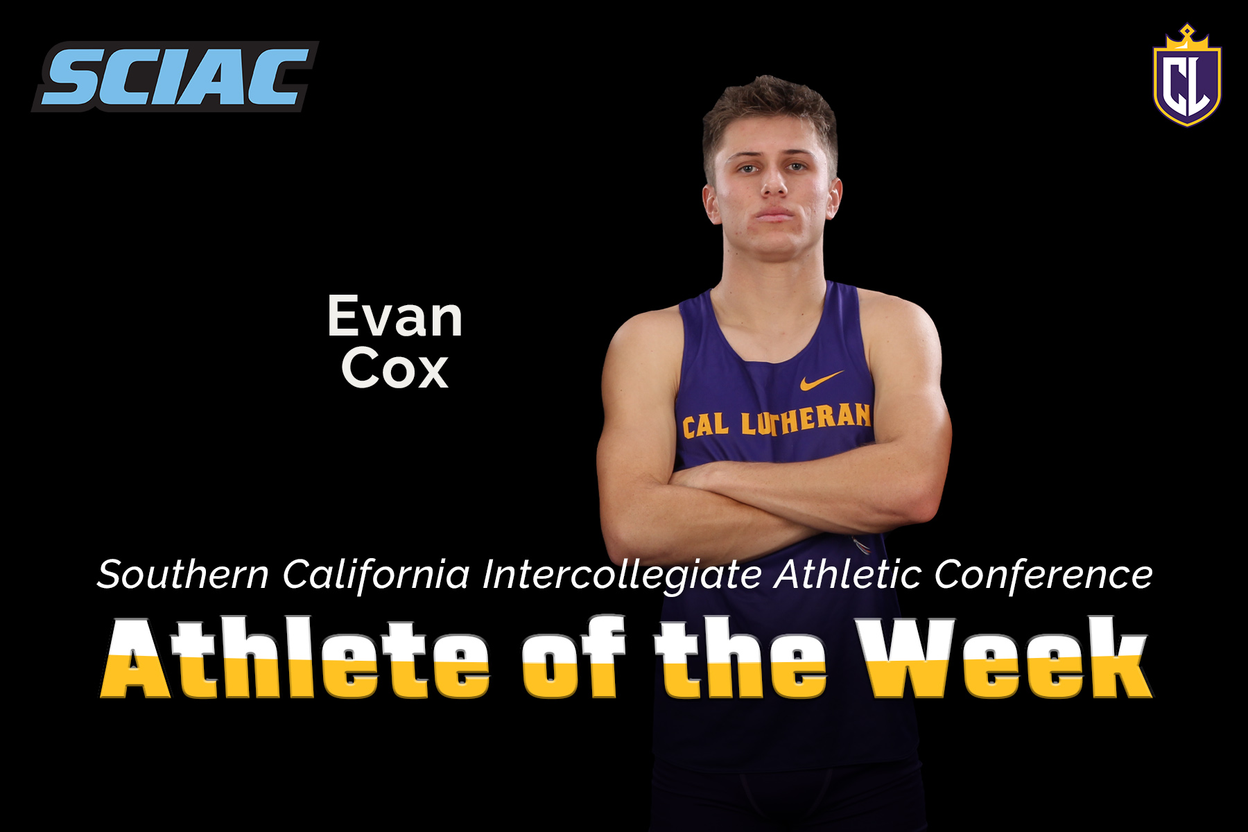 Cox Earns SCIAC Track Athlete of the Week
