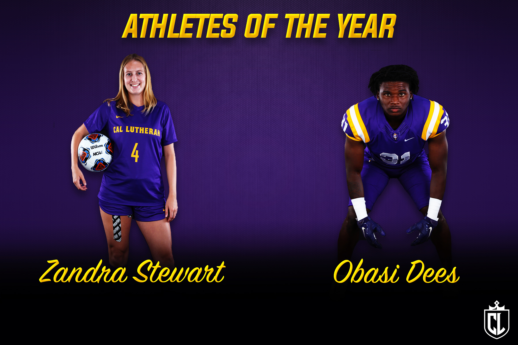 Dees, Stewart Selected Cal Lutheran Male and Female Athlete of the Year