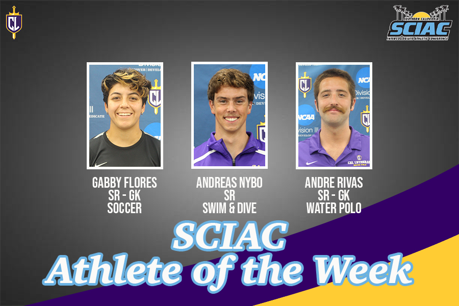 Flores, Nybo, Rivas Named SCIAC Athlete of the Week