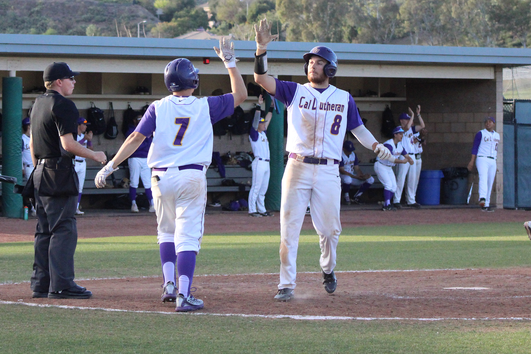 Cal Lutheran improves to 10-0 after exploding for 16 runs on 19 hits in Wednesday's win over Centenary. (Photo Credit: Mariah Zermeno)