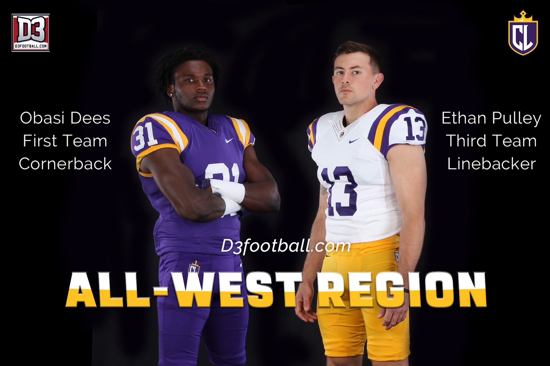 Dees First Kingsmen to Earn First Team All-West Region Twice; Pulley Named Third Team