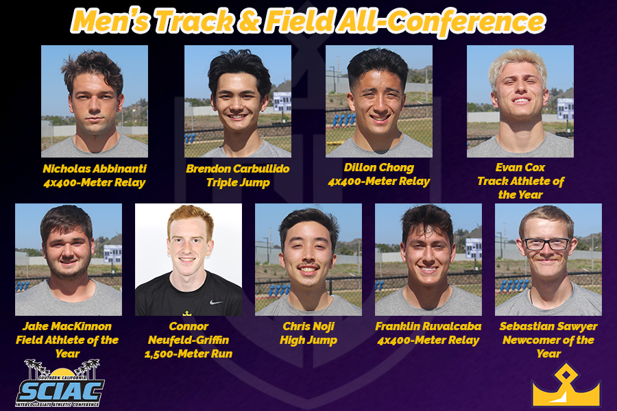 Cox Named SCIAC Track Athlete of the Year, MacKinnon Garnered Field Athlete of the Year, Sawyer is Newcomer of the Year; Nine Kingsmen Earn All-SCIAC