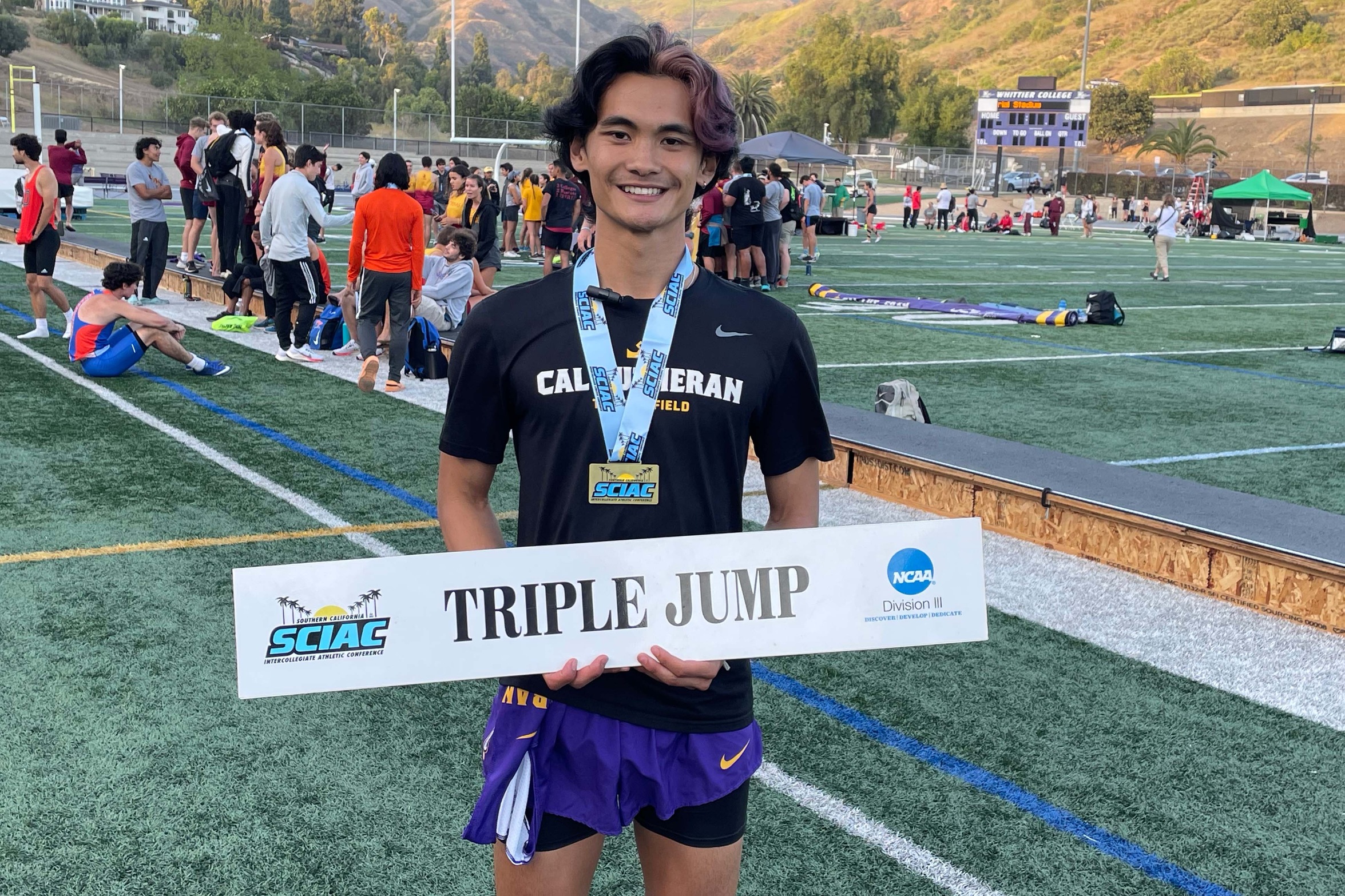 Carbullido Wins Triple Jump on Day Two of SCIAC Championships, Mark is 9th-best in School History