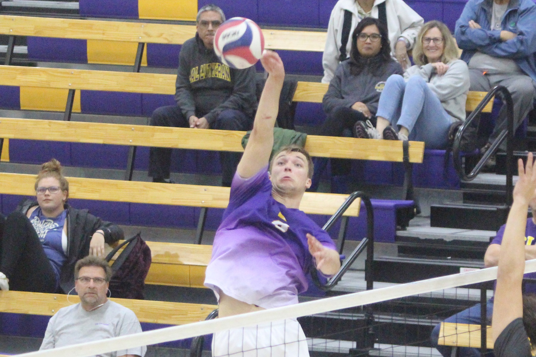 Patrick Rowe tallied 12 kills with a .476 hitting percentage as the Kingsmen swept the Cardinals.