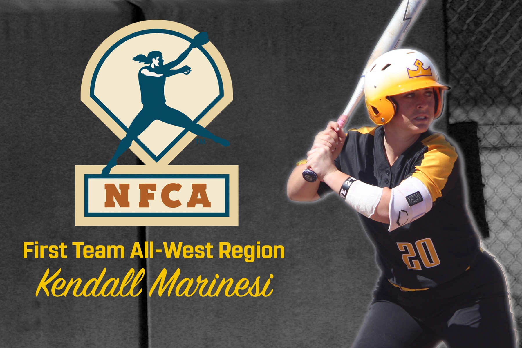 Marinesi Selected NFCA Division III First Team All-West Region