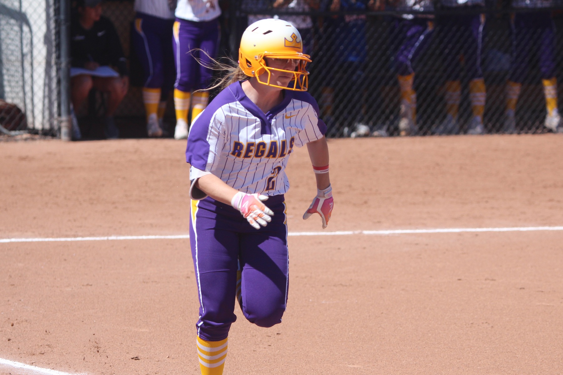 Lauren Salvati tallied four RBI in the doubleheader with Chapman.
