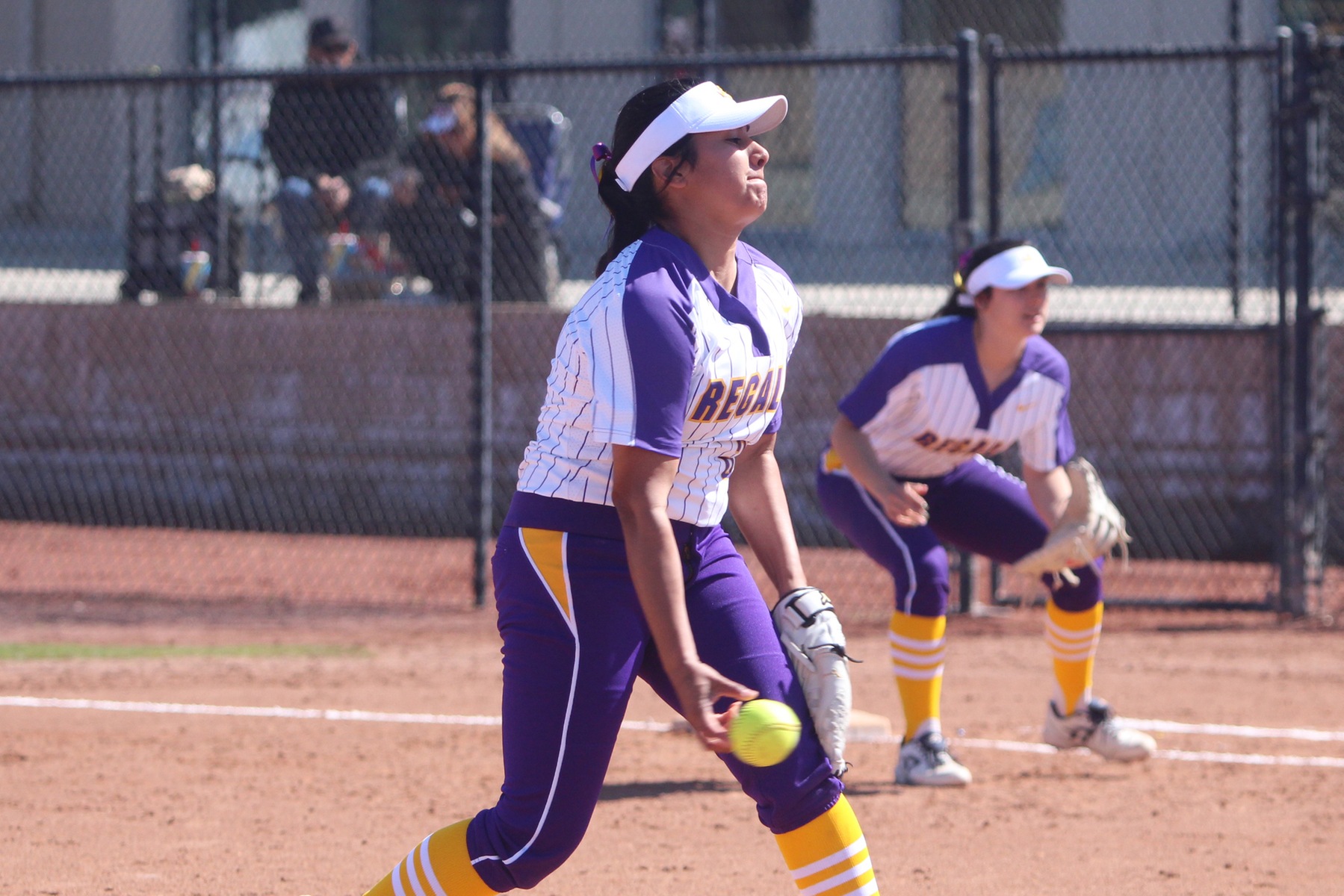 Olivia Serrano pitched the entire second game as the Regals defeated the Tigers 5-4.