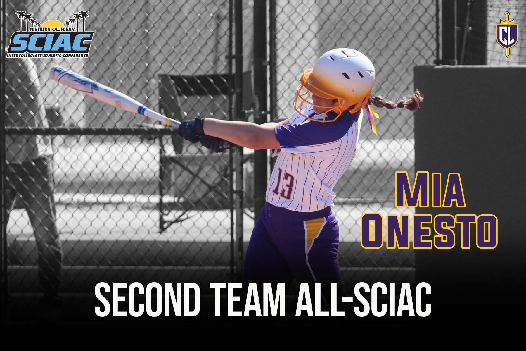 Onesto Earns All-SCIAC; Second Straight Year