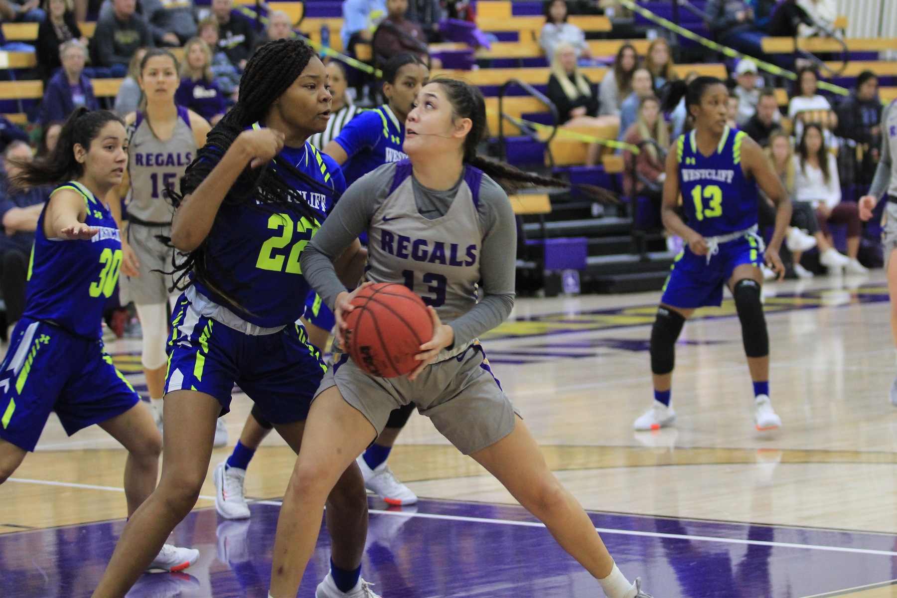 Haley Tyrell picked up her second double-double of the season Wednesday night against La Verne. (Photo Credit: Gabby Flores)