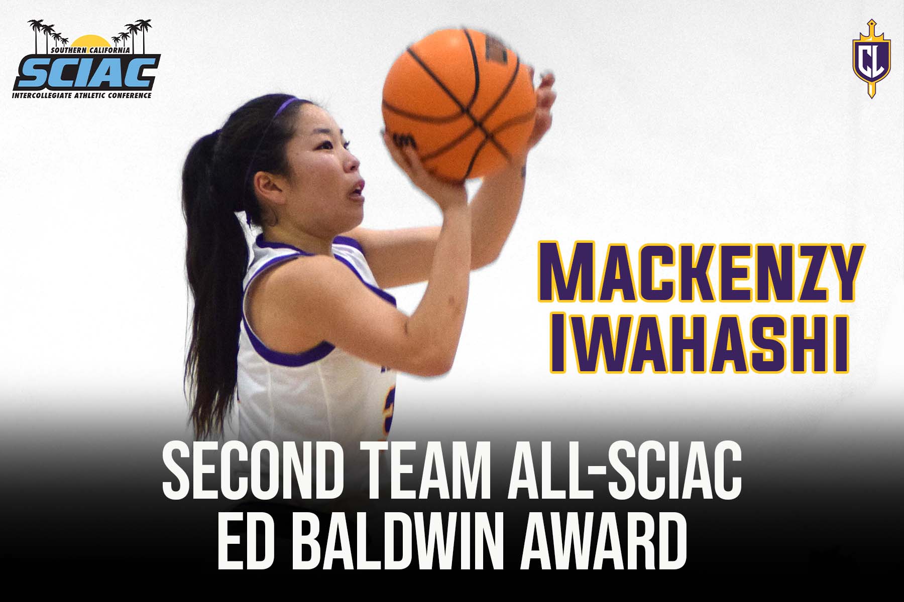 Iwahashi Second Team All-SCIAC; Earns Ed Baldwin Award
