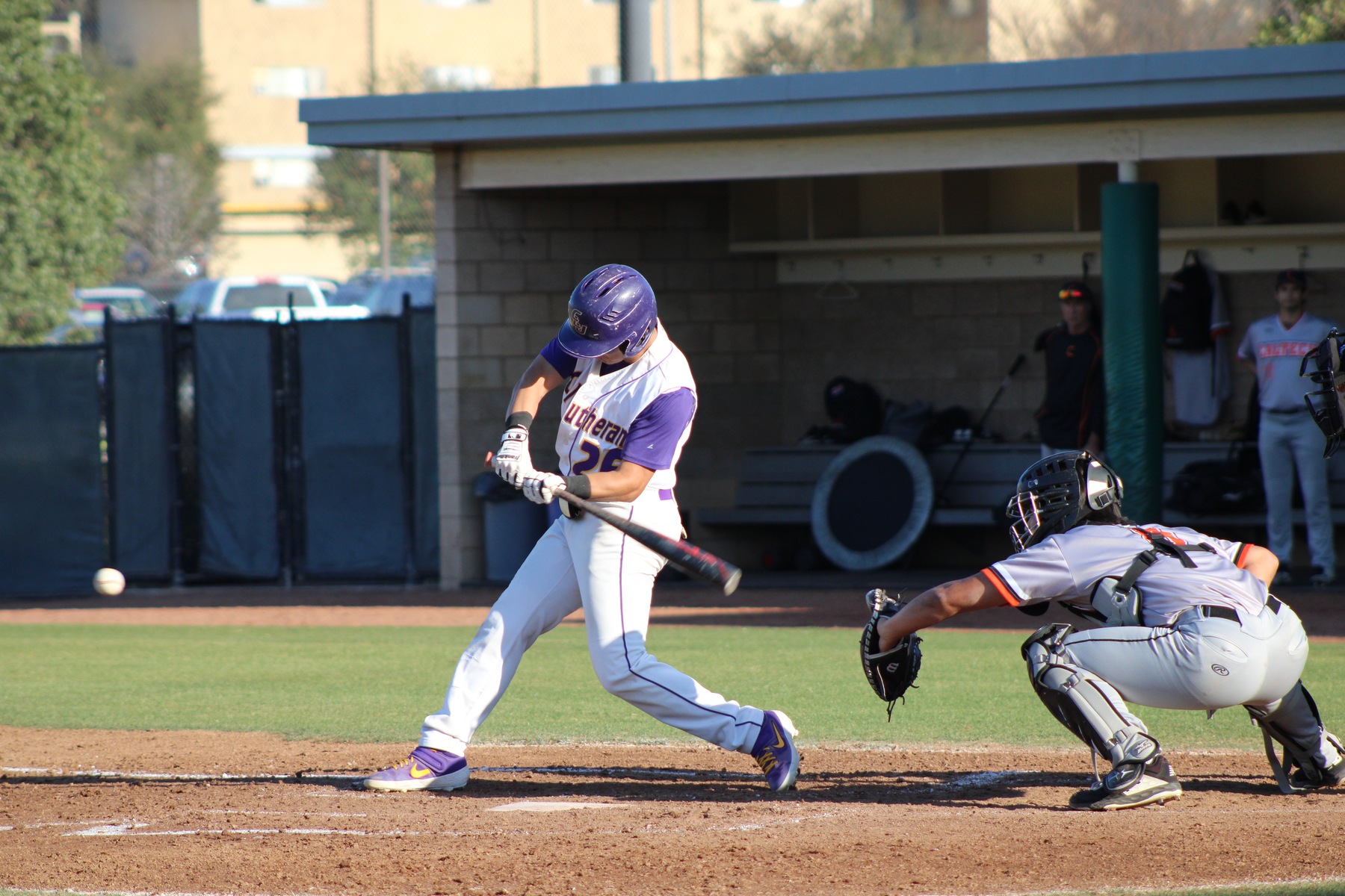 Austin Carrillo racked up three doubles in Cal Lutheran's 21-0 win over Caltech. (Photo Credit: Mariah Zermeno)