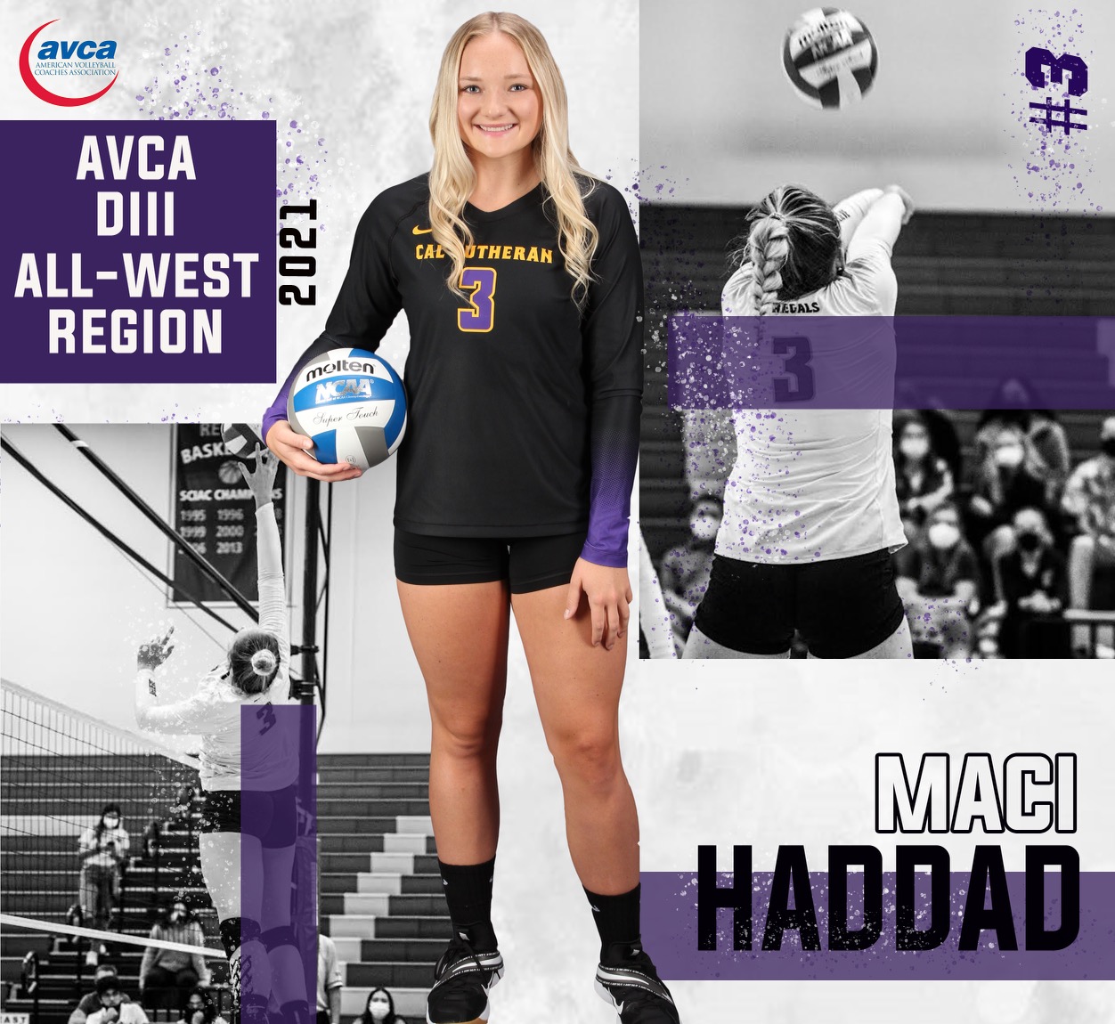 Haddad Named To The All-West Region Team For The Third Year In A Row