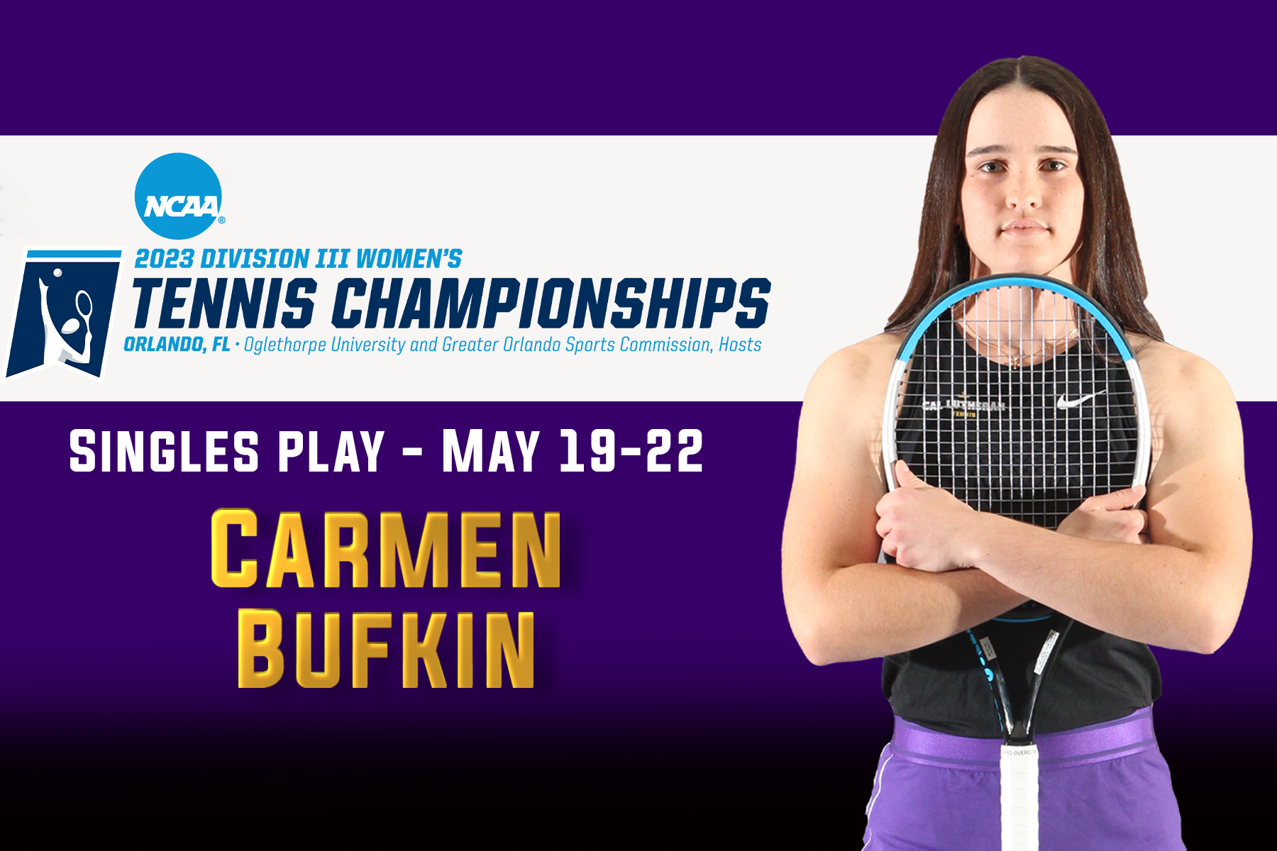 Bufkin Selected for Singles Competition at NCAA Division III Women’s Tennis Championships